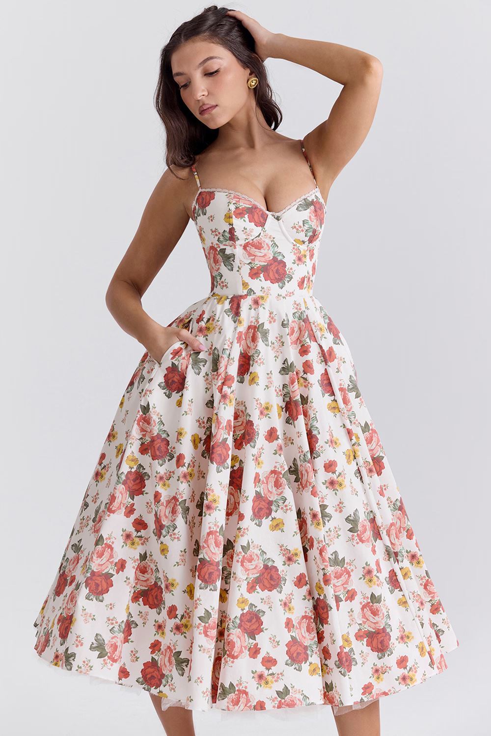 OONA | ELEGANT STRAP MIDI DRESS